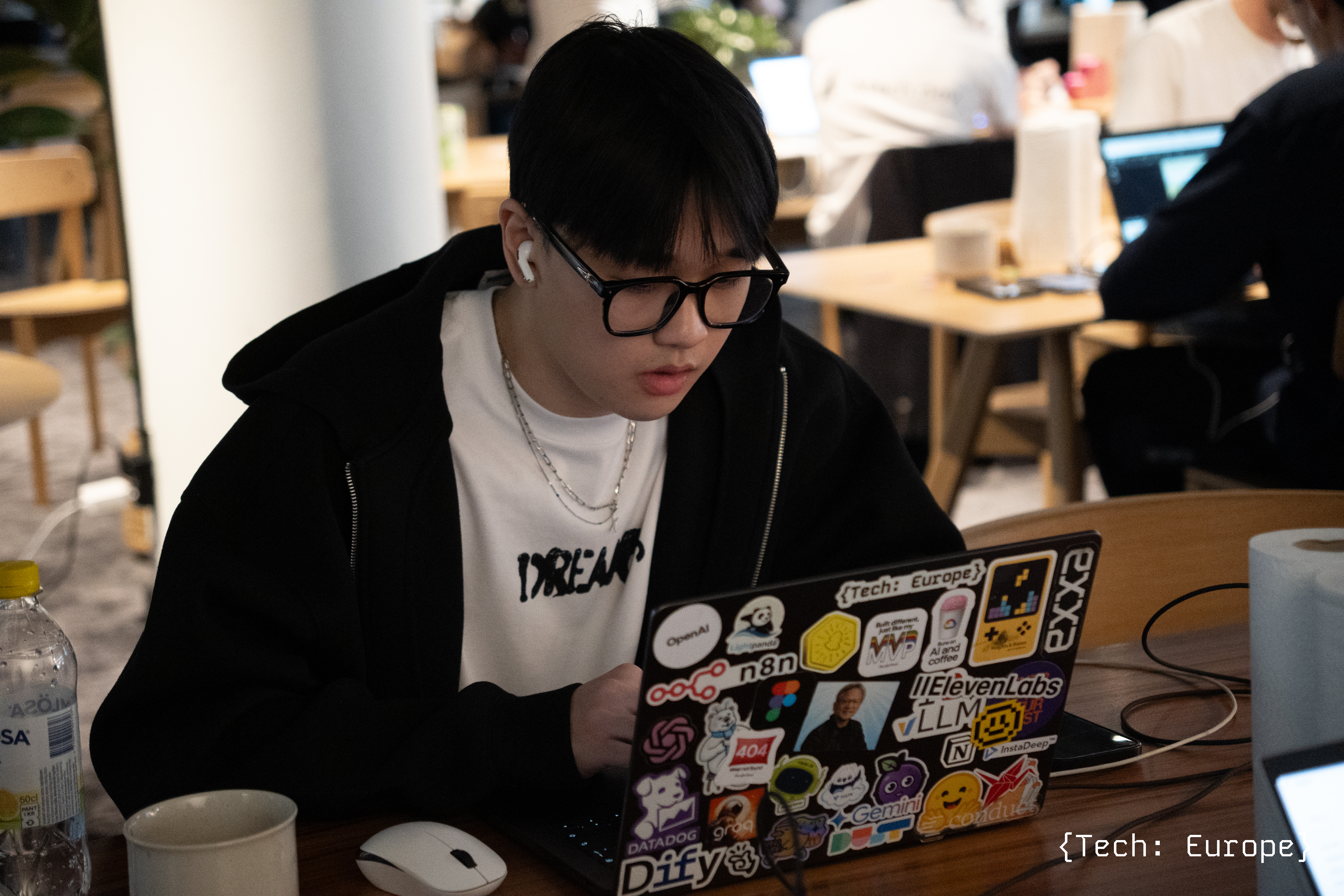 Coding during the hackathon