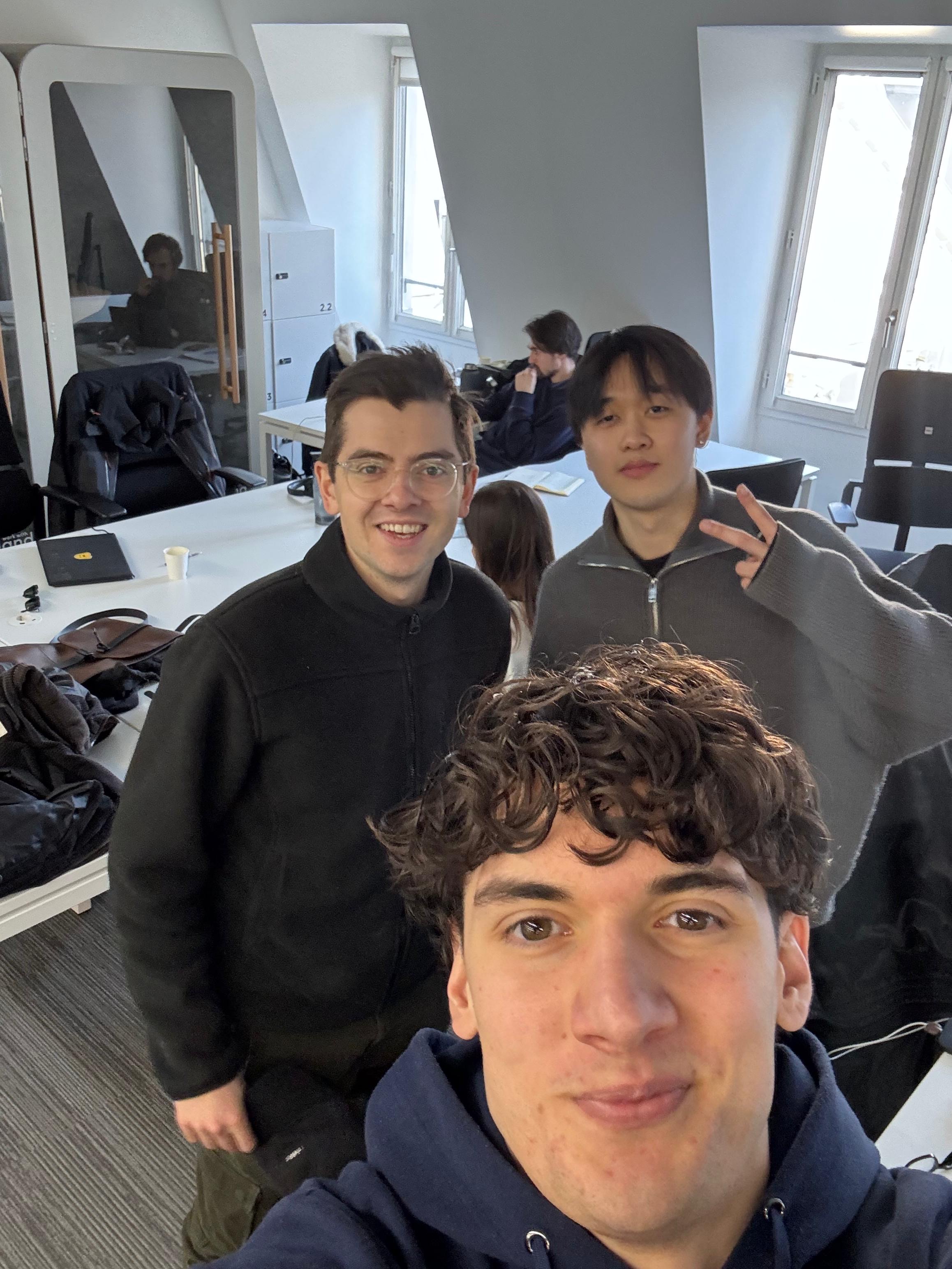 Team selfie at the hackathon