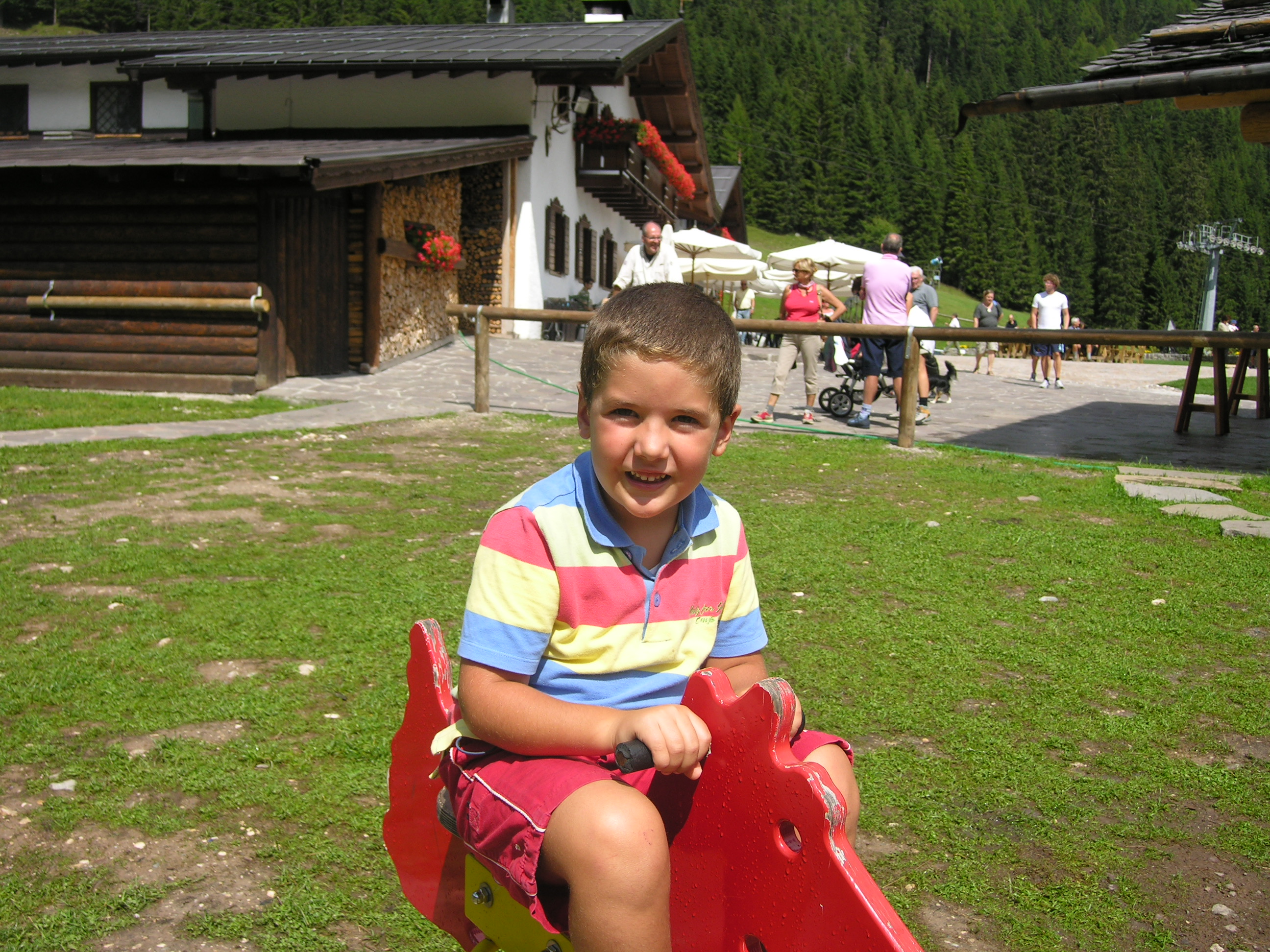 Child on a playground toy