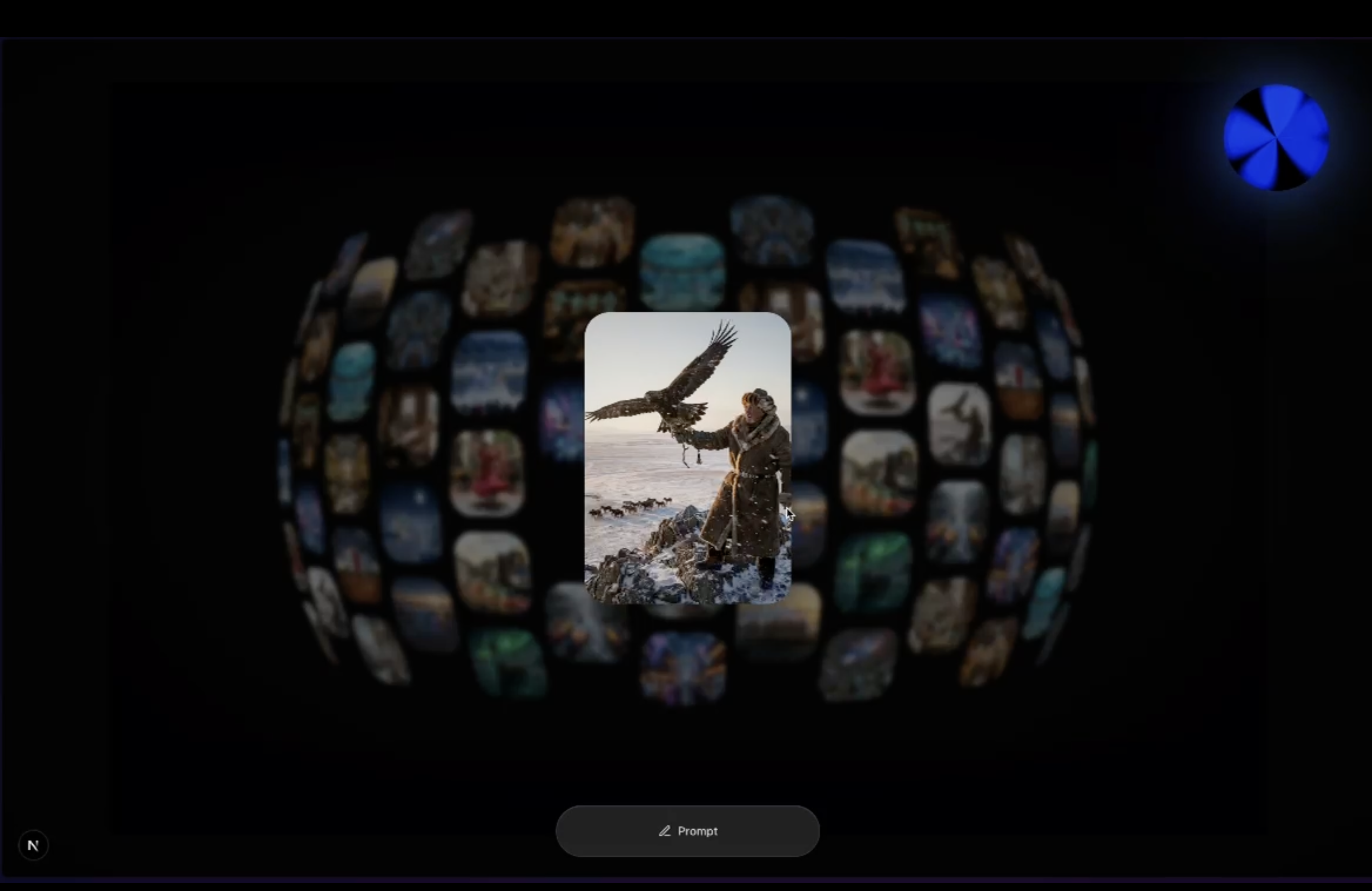 UI showing generated ad visuals and lookbooks