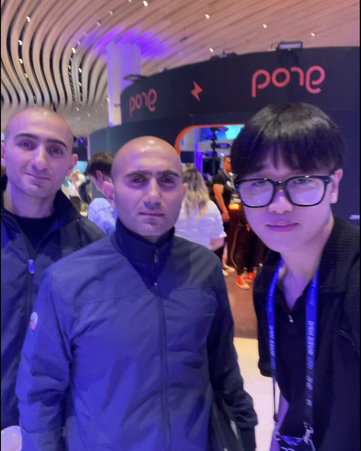 Yongkang Zou with Blackbox.AI team members at the RAISE Summit