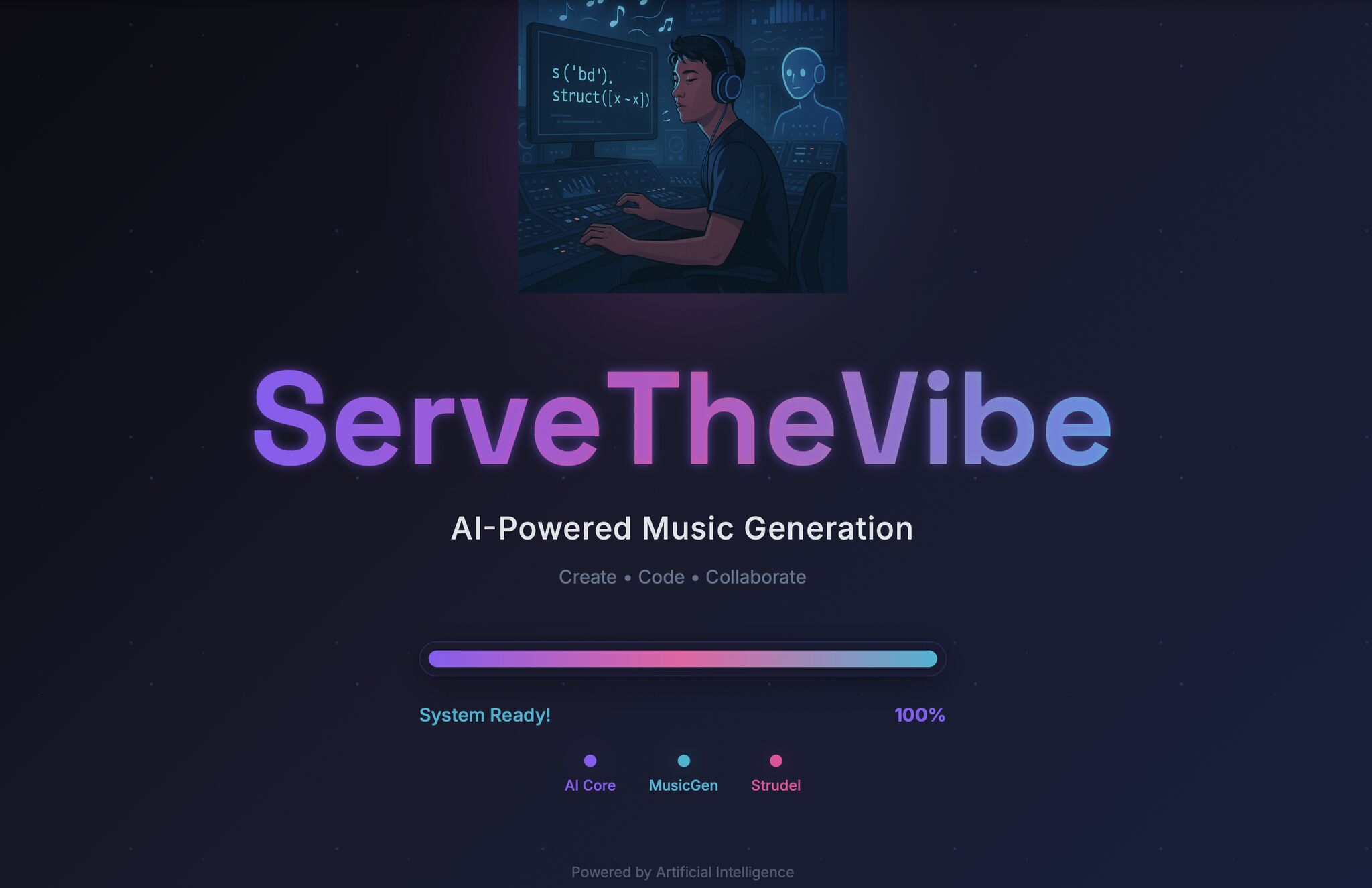 ServeTheVibe loading screen